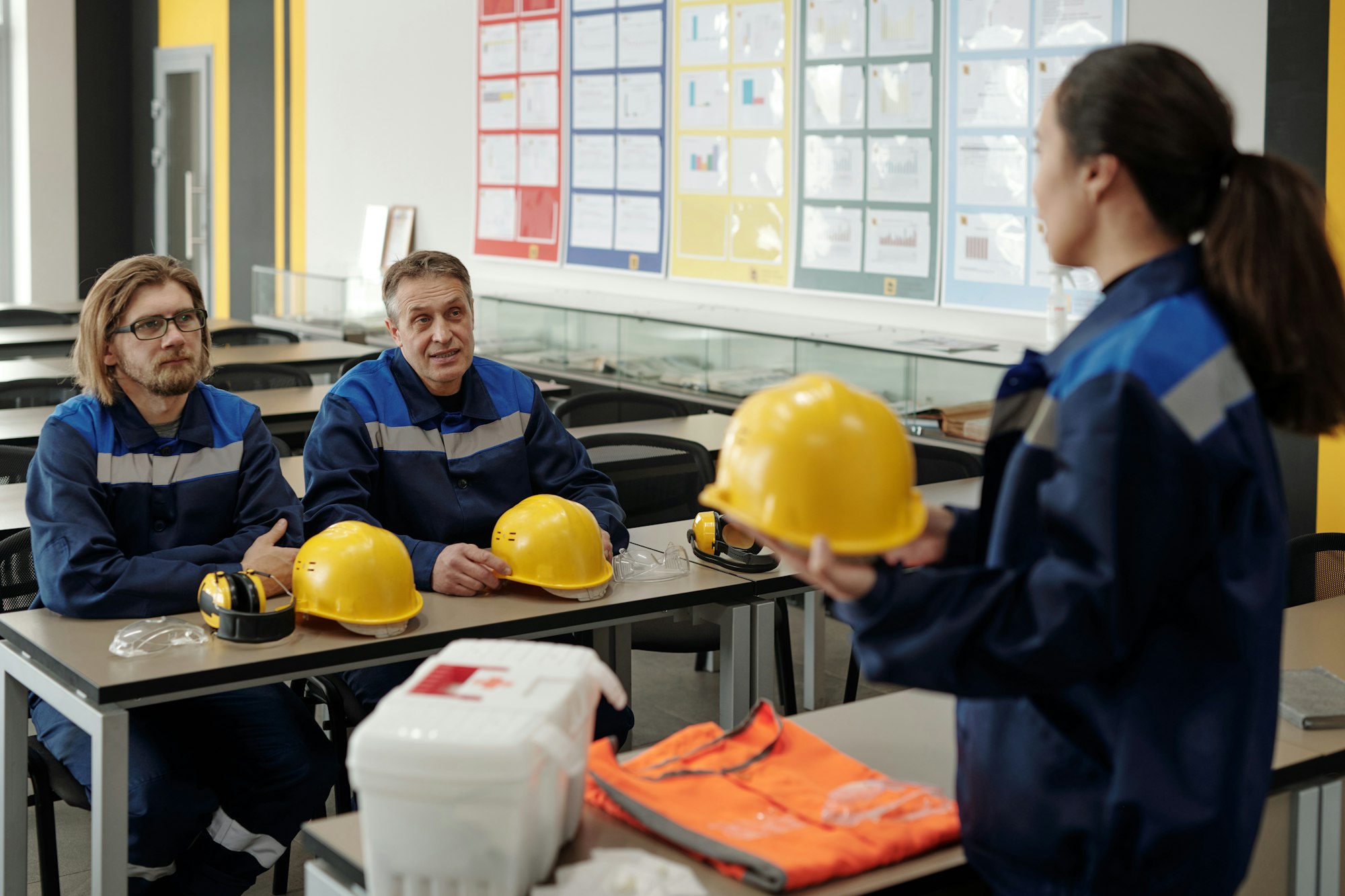 Instructor explaining occupational safety rules